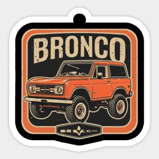 Retro 1987-1991 Ford Bronco w/Tires Sticker